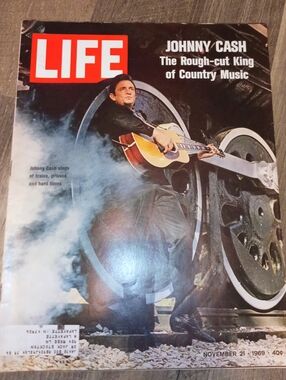 Vintage LIFE Magazine Nov 21 1969 Johnny Cash Cover Rare Collectible
